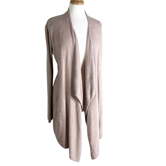 Barefoot Dreams Cozychic Lite Island Open Front Wrap Cardigan 903 Dize S/M Beige - Picture 4 of 11